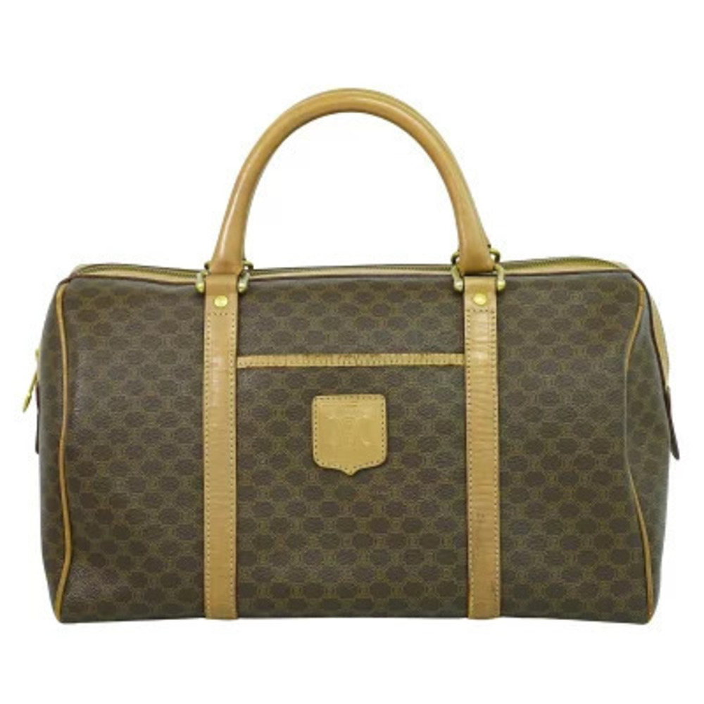 Celine Macadam Boston Bag Handbag Brown